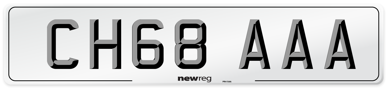 CH68 AAA Number Plate from New Reg